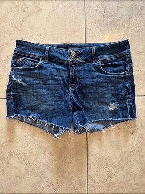 Denim Cutoff Shorts - Dark Blue - Hudson size 26